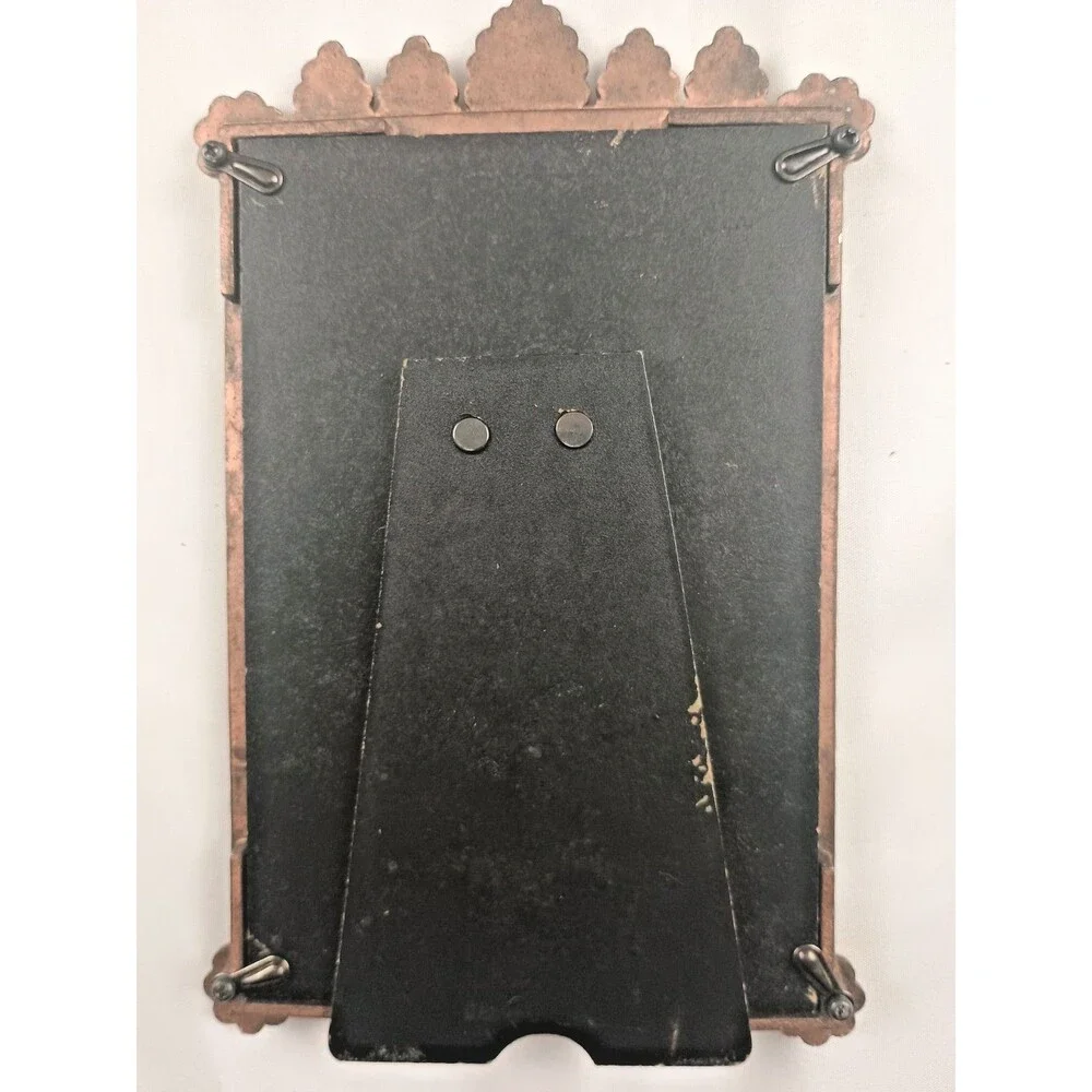 Vintage Amber Rhinestone Jeweled Pic Frame Hollywood Regency Belle Maison Style